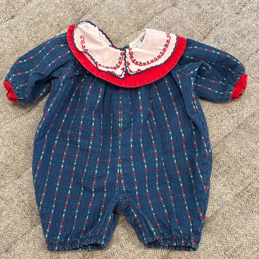 Vintage denim Oshkosh romper size 3-6 mths
